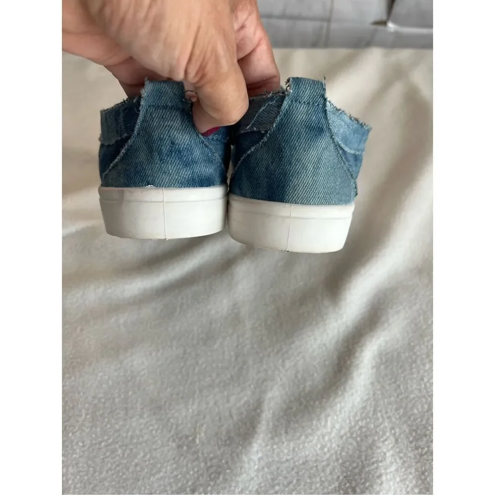 Bamboo Denim Slip on Athletic Shoes